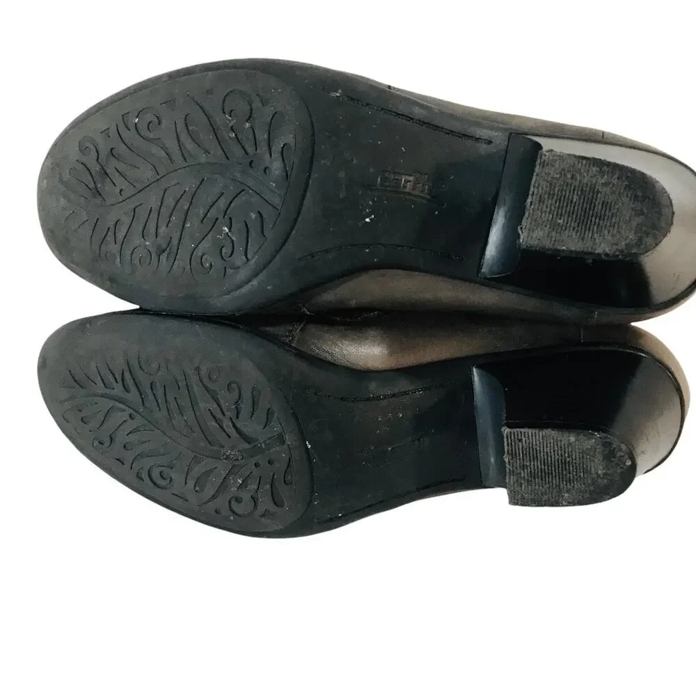 Earth Shoes Voyager Softest Leather in Dark Gray Comfort Career Shoes Size 9.5B